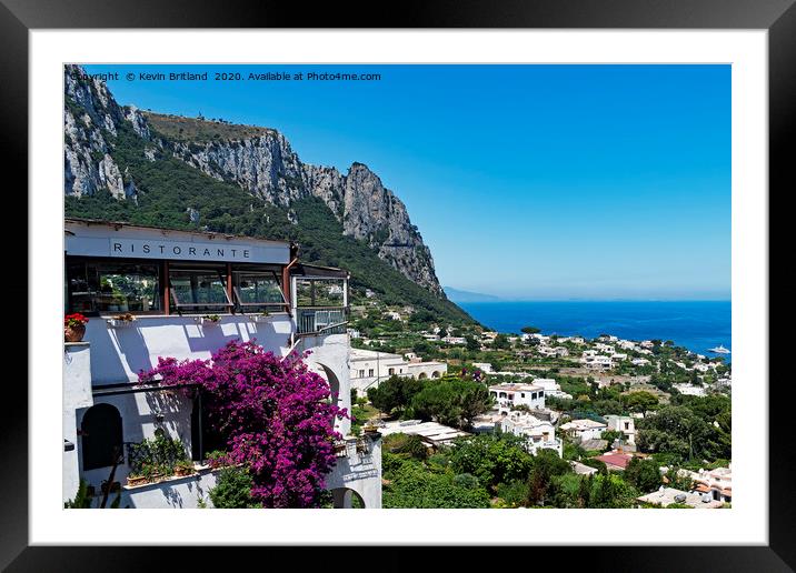 The island of Capri Italy Framed Mounted Print by Kevin Britland