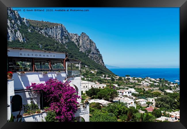 The island of Capri Italy Framed Print by Kevin Britland