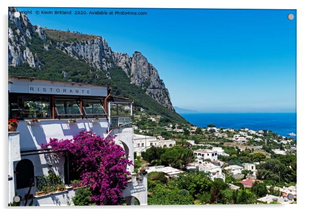 The island of Capri Italy Acrylic by Kevin Britland