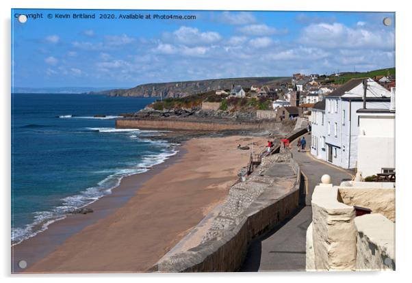 Porthleven Cornwall Acrylic by Kevin Britland