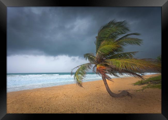 Incoming storm on Karon Beach Framed Print by Leighton Collins