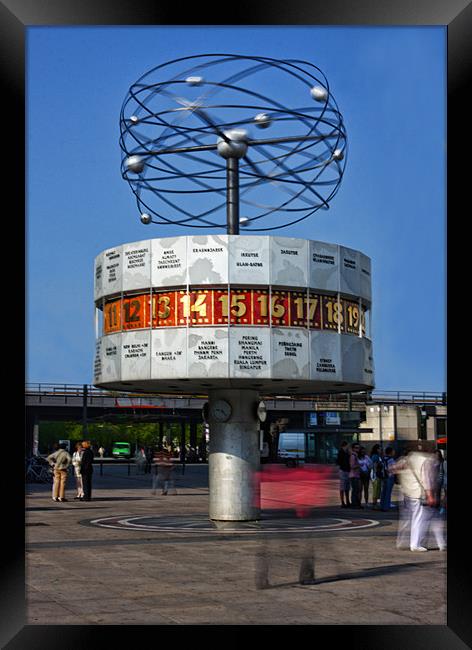 Alexanderplatz World Time Clock Framed Print by Paul Piciu-Horvat