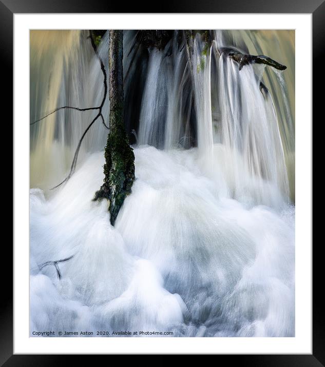 The waterfall of Denethorpe  Framed Mounted Print by James Aston