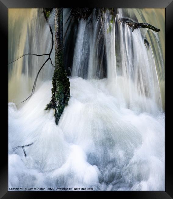 The waterfall of Denethorpe  Framed Print by James Aston