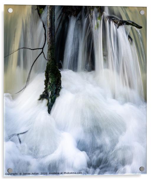 The waterfall of Denethorpe  Acrylic by James Aston