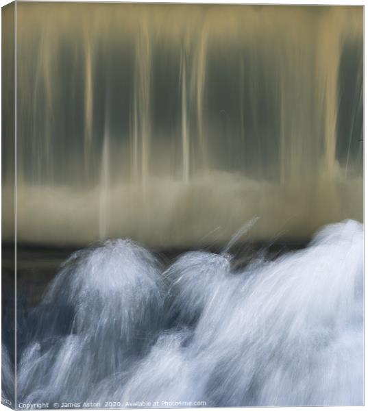 The Calming waterfall of Denethorpe Canvas Print by James Aston