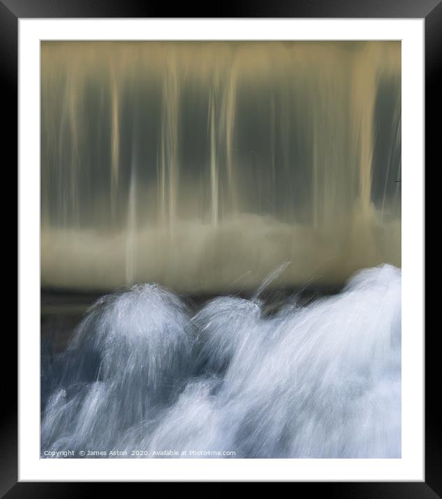 The Calming waterfall of Denethorpe Framed Mounted Print by James Aston