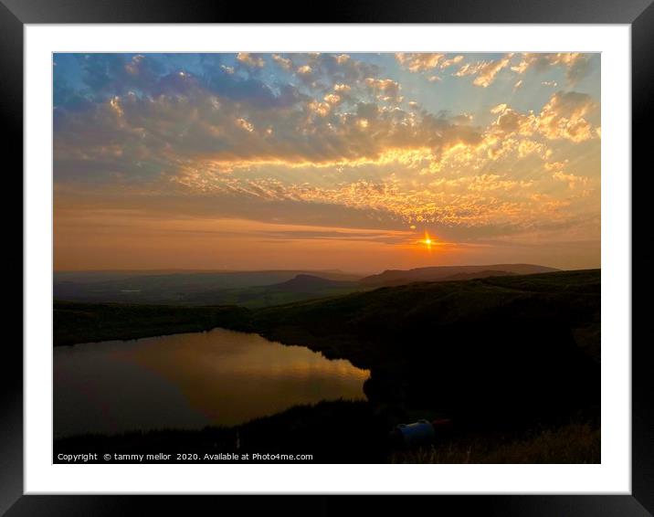 Captivating Sunset Scene Framed Mounted Print by tammy mellor
