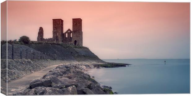 Reculver Ruins Sunset Canvas Print by Alistair Duncombe