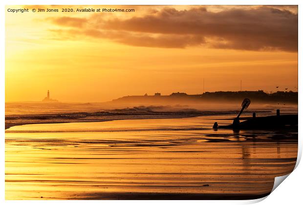 Golden Sunrise over the North Sea Print by Jim Jones