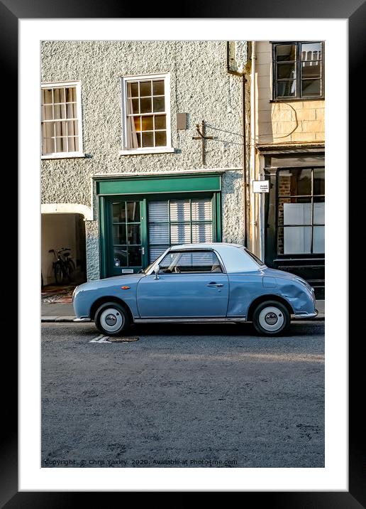 A dented classic parked in Norwich Framed Mounted Print by Chris Yaxley