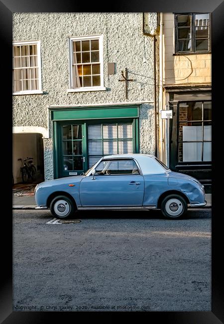 A dented classic parked in Norwich Framed Print by Chris Yaxley