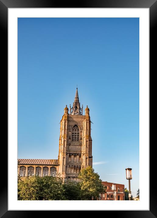 The spire of the Church of St Peter Mancroft Framed Mounted Print by Chris Yaxley