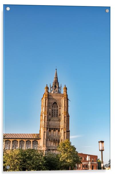 The spire of the Church of St Peter Mancroft Acrylic by Chris Yaxley