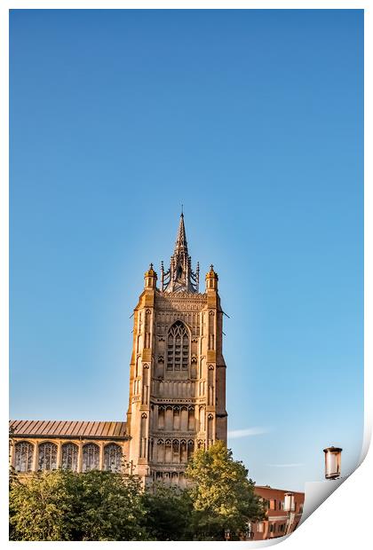 The spire of the Church of St Peter Mancroft Print by Chris Yaxley