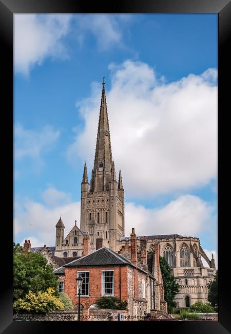 Norwich Cathedral captured from Cathedral Close Framed Print by Chris Yaxley