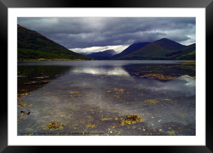 Loch Creran 2 Framed Mounted Print by Steven Watson