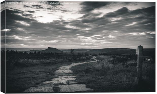 Cleveland Way Black & White Canvas Print by Kevin Winter