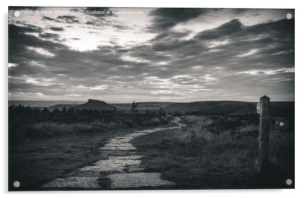 Cleveland Way Black & White Acrylic by Kevin Winter