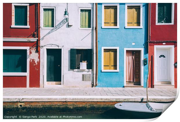 Burano island Print by Sanga Park