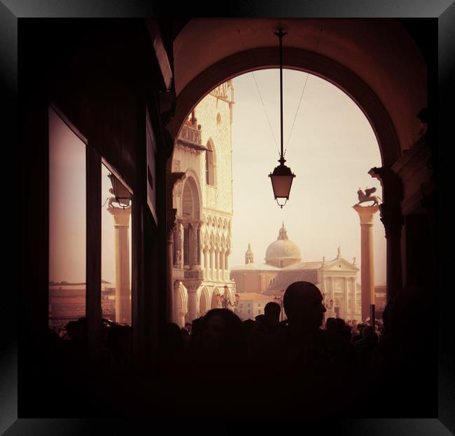  Venice - S. Marco square from the Procuratie Framed Print by Luisa Vallon Fumi