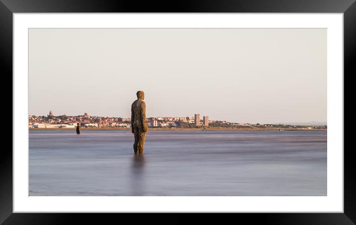 Iron Men watching the incoming tide Framed Mounted Print by Jason Wells