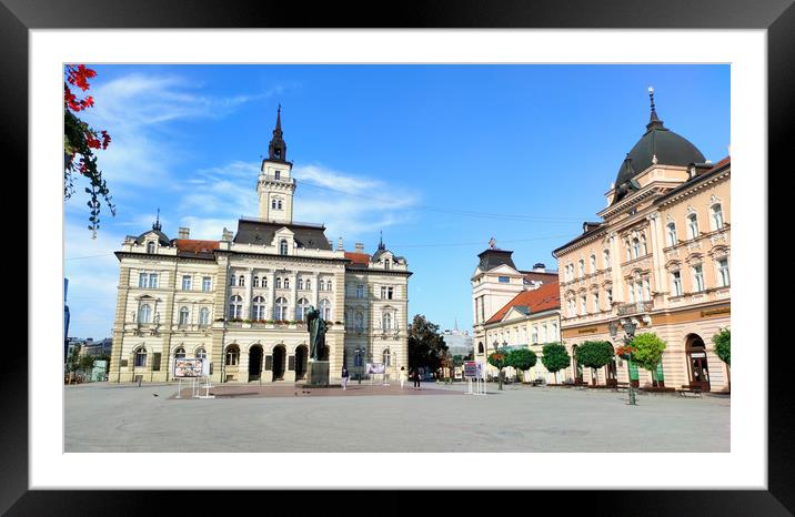 Novi Sad in Serbia Framed Mounted Print by M. J. Photography