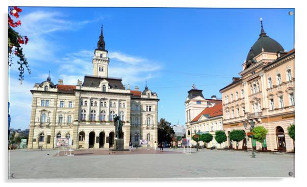 Novi Sad in Serbia Acrylic by M. J. Photography