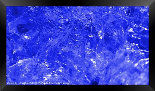 Isolated macro abstract of the surface quartz rock Framed Print by William Jell