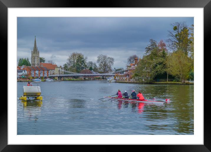 River Thames Training Framed Mounted Print by Dave Williams