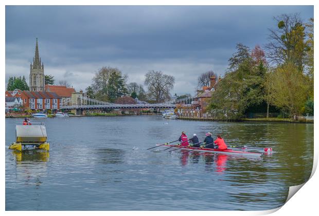 River Thames Training Print by Dave Williams