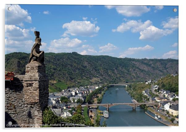 View over the city of Cochem in the Mosel region o Acrylic by Lensw0rld 