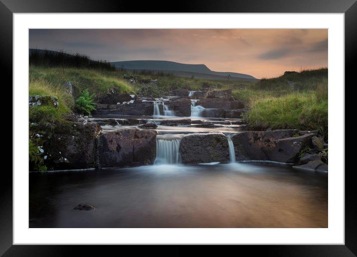 Sunset on the river Tawe Framed Mounted Print by Leighton Collins
