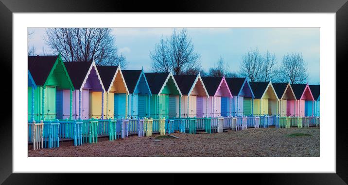 Mersea Island Beach Huts Framed Mounted Print by Alistair Duncombe