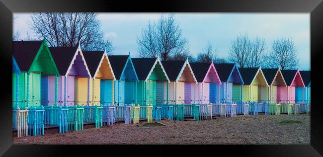 Mersea Island Beach Huts Framed Print by Alistair Duncombe
