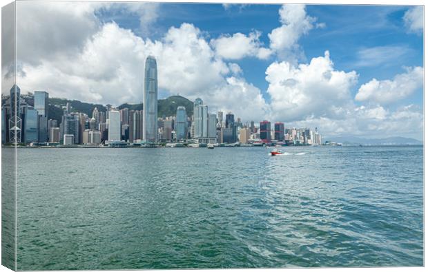 Hong Kong island view from Victoria harbor Canvas Print by Svetlana Radayeva