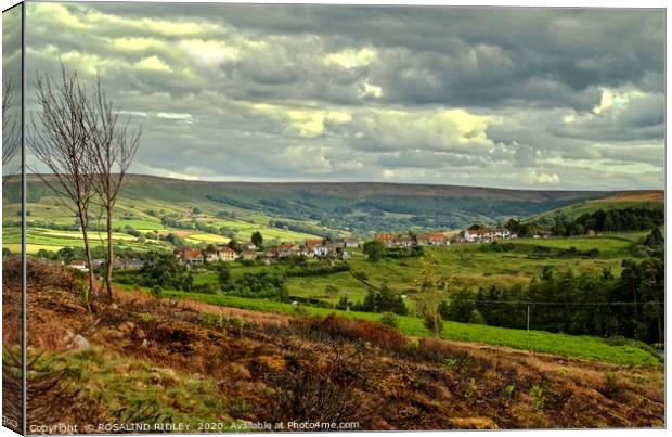 "Cloudy over Castleton" Canvas Print by ROS RIDLEY