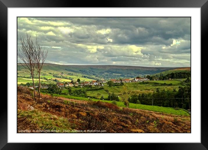 "Cloudy over Castleton" Framed Mounted Print by ROS RIDLEY