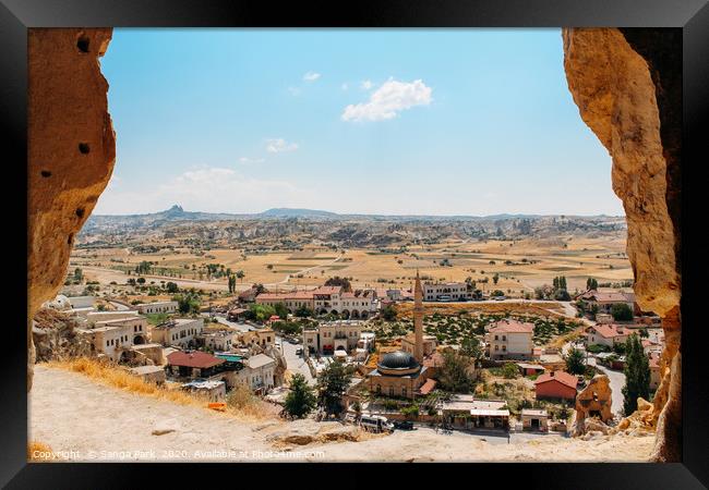 Cappadocia cave town Framed Print by Sanga Park
