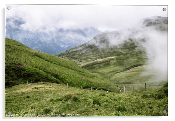 Swiss Alps mountain First Acrylic by Sanga Park