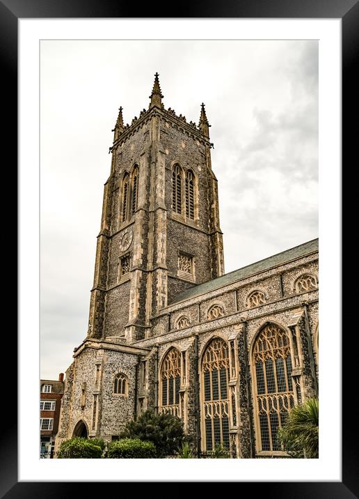 Anglican Church in the seaside town of Cromer Framed Mounted Print by Chris Yaxley