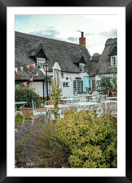 Staithe N Willow cafe in the village of Norfolk Framed Mounted Print by Chris Yaxley