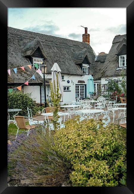 Staithe N Willow cafe in the village of Norfolk Framed Print by Chris Yaxley