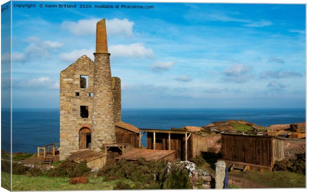 old tin mine cornwall Canvas Print by Kevin Britland