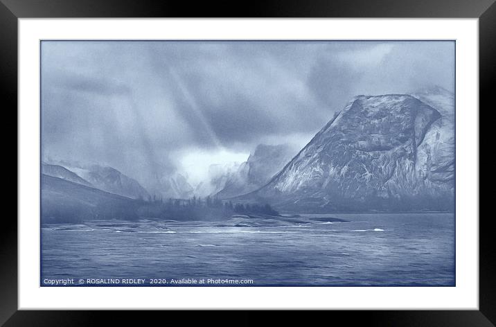 "Cool blue Arctic 2 " Framed Mounted Print by ROS RIDLEY