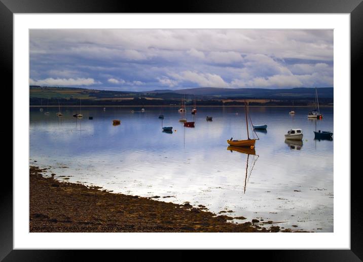 The Findhorn Estuary Framed Mounted Print by Steven Watson