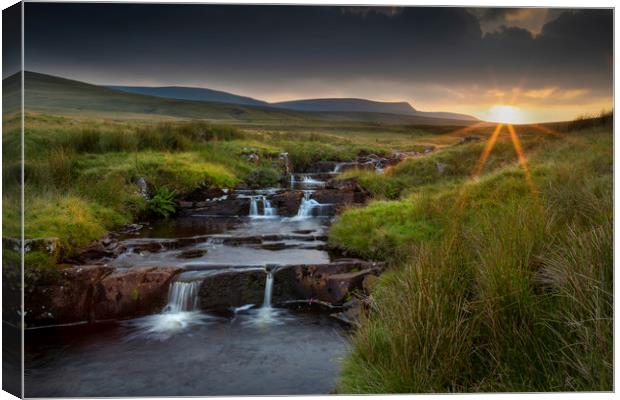 River Tawe sunset Canvas Print by Leighton Collins