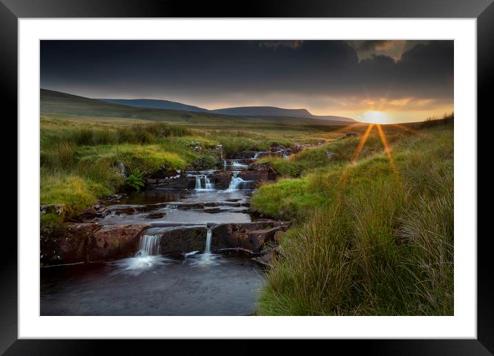 River Tawe sunset Framed Mounted Print by Leighton Collins
