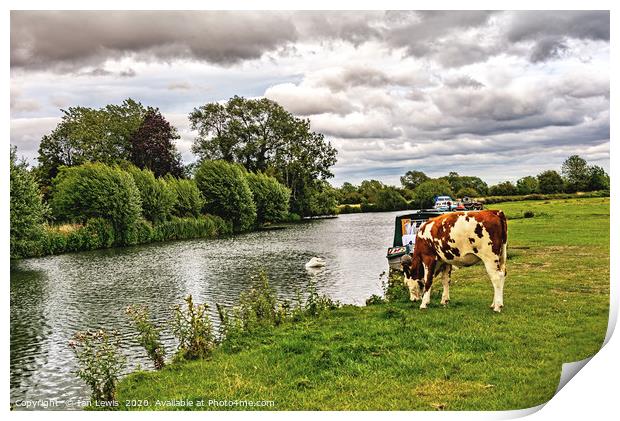 The Thames Path at Lechlade Gloucestershire Print by Ian Lewis