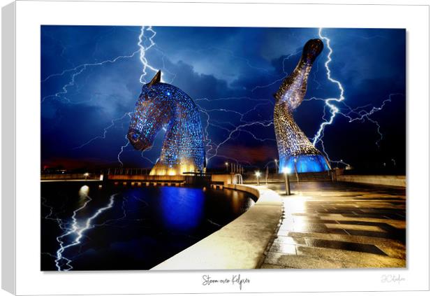 Storm over Kelpies Canvas Print by JC studios LRPS ARPS
